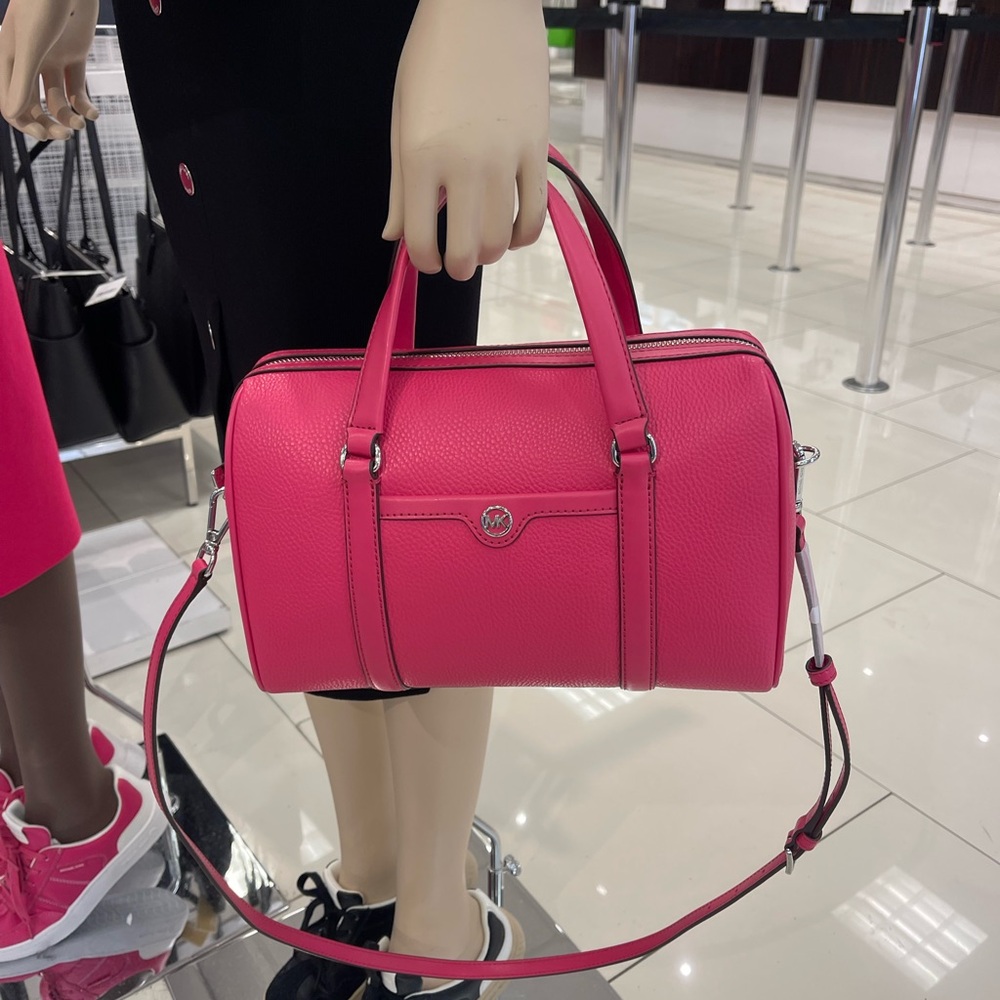 MICHAEL KORS JST TRAVEL MEDIUM DUFFLE SATCHEL SHOULDER CROSSBODY BAG MK SRAGONFR - Picture 13 of 16